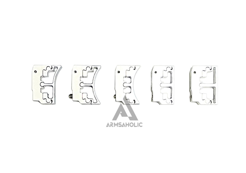 Load image into Gallery viewer, Nova CNC Aluminum Puzzle Trigger Set for Tokyo Marui HI-CAPA GBB Series - Silver