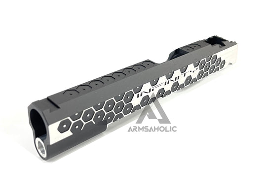 Bomber CNC Aluminum ( Hex Style ) Slide for Marui Hi-Capa / 1911 GBB - 2-tones