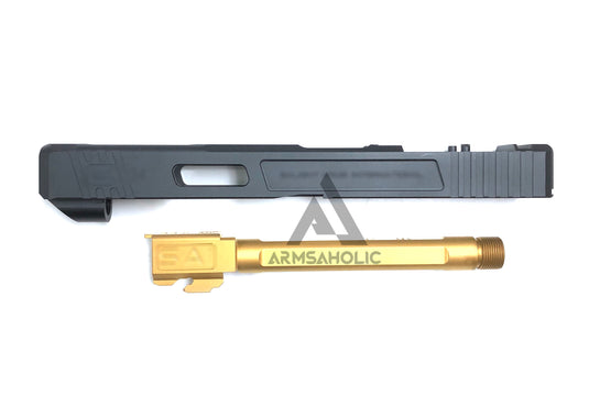 Guns Modify SA G34+RMR Slide Stainless steel GD Threaded barrel Set For TMG17/18C ver2