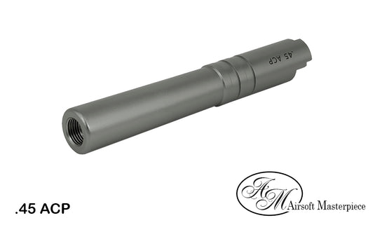 Airsoft Masterpiece .45 Aluminum Threaded Outer Barrel for Hi-CAPA 4.3 - Grey