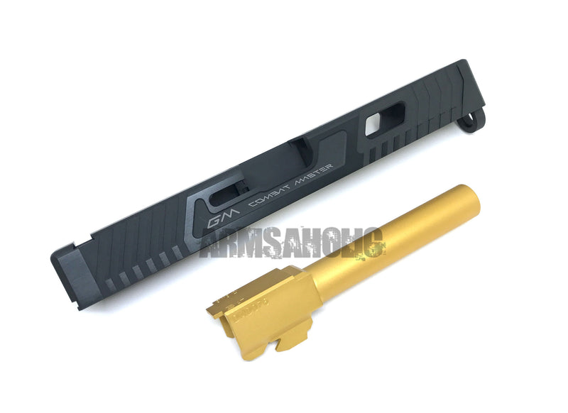 Load image into Gallery viewer, Nova T-style G17 Aluminum Slide for Marui Arisoft G17 GBB series - Black Limited