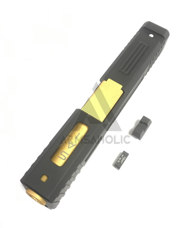 Load image into Gallery viewer, Aluminum S-style G43 Slide with (Golden) barrel Set for Hogwards / VFC / Taiwan Airsoft G42 GBB series