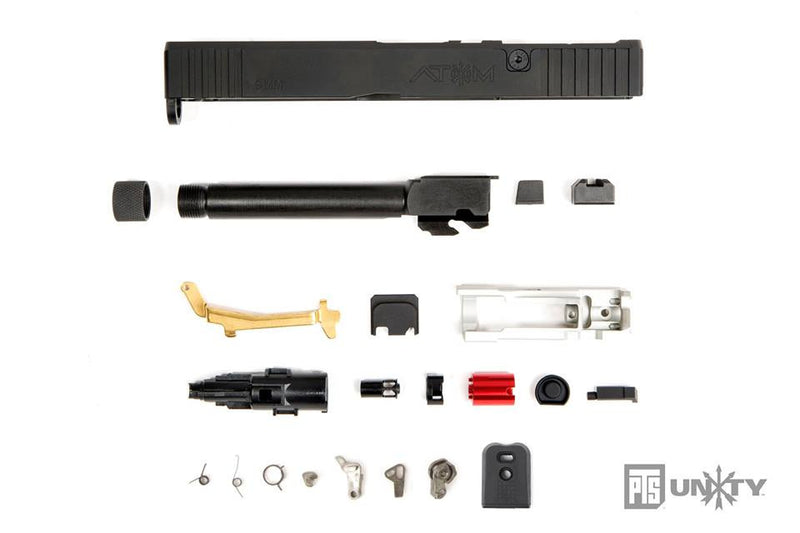 Load image into Gallery viewer, PTS Unity Tactical - ATOM Slide Set for Marui G17 Airsoft GBB series - Black