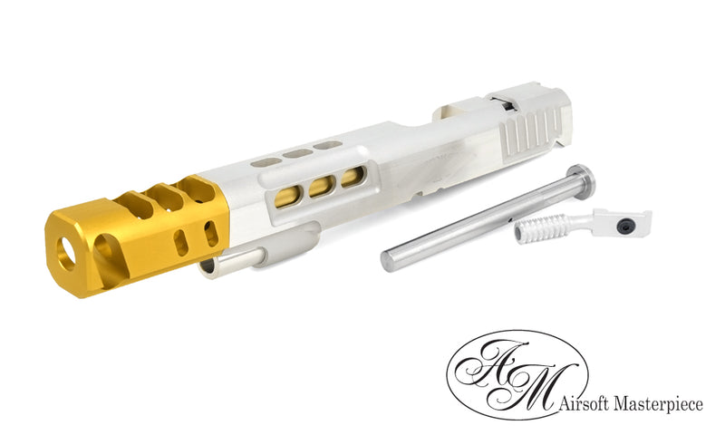 Load image into Gallery viewer, Airsoft Masterpiece S Style DVC Open Slide for Hi-CAPA - Silver w/ Gold Comp
