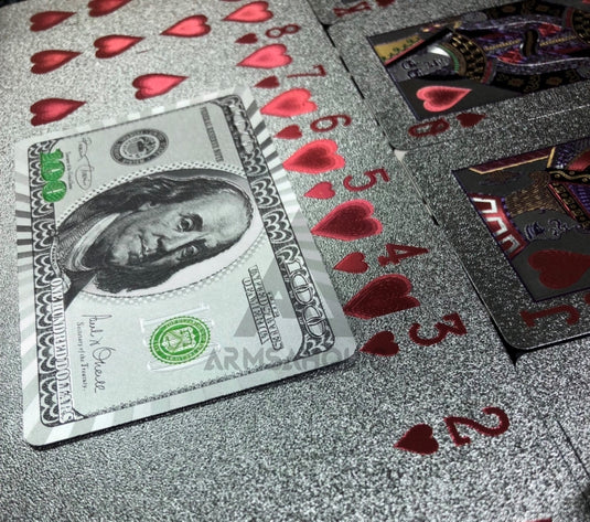 High Quality - Plastic Poker Playing Card Benjamin Franklin - Gold / Silver