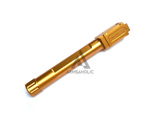 5KU Fl Threaded Barrel for TM Marui G17 (-14mm CCW) Black/Silver