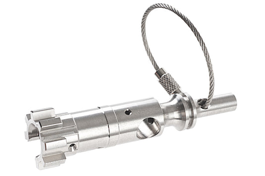 Guns Modify Stainless AR Bolt Key Chain S style (Silver)