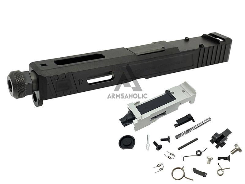 Load image into Gallery viewer, Guns Modify SA Style RMR Slide Threaded Stainless Barrel (Black) Housing & Parts for Marui G17 #GM0424