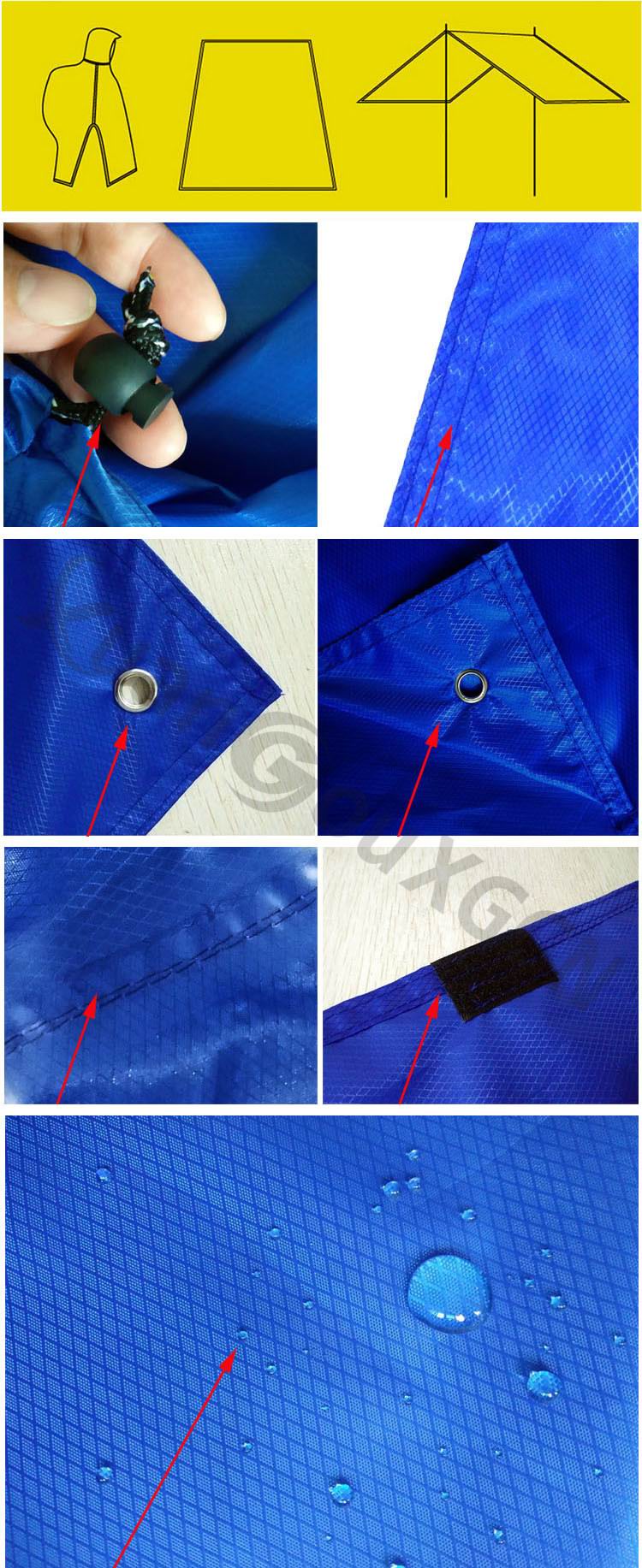 Load image into Gallery viewer, 3 in 1 Multi-function WATERPROOF RIPSTOP HOODED PONCHO RAIN COAT TENT ARMY CAMO