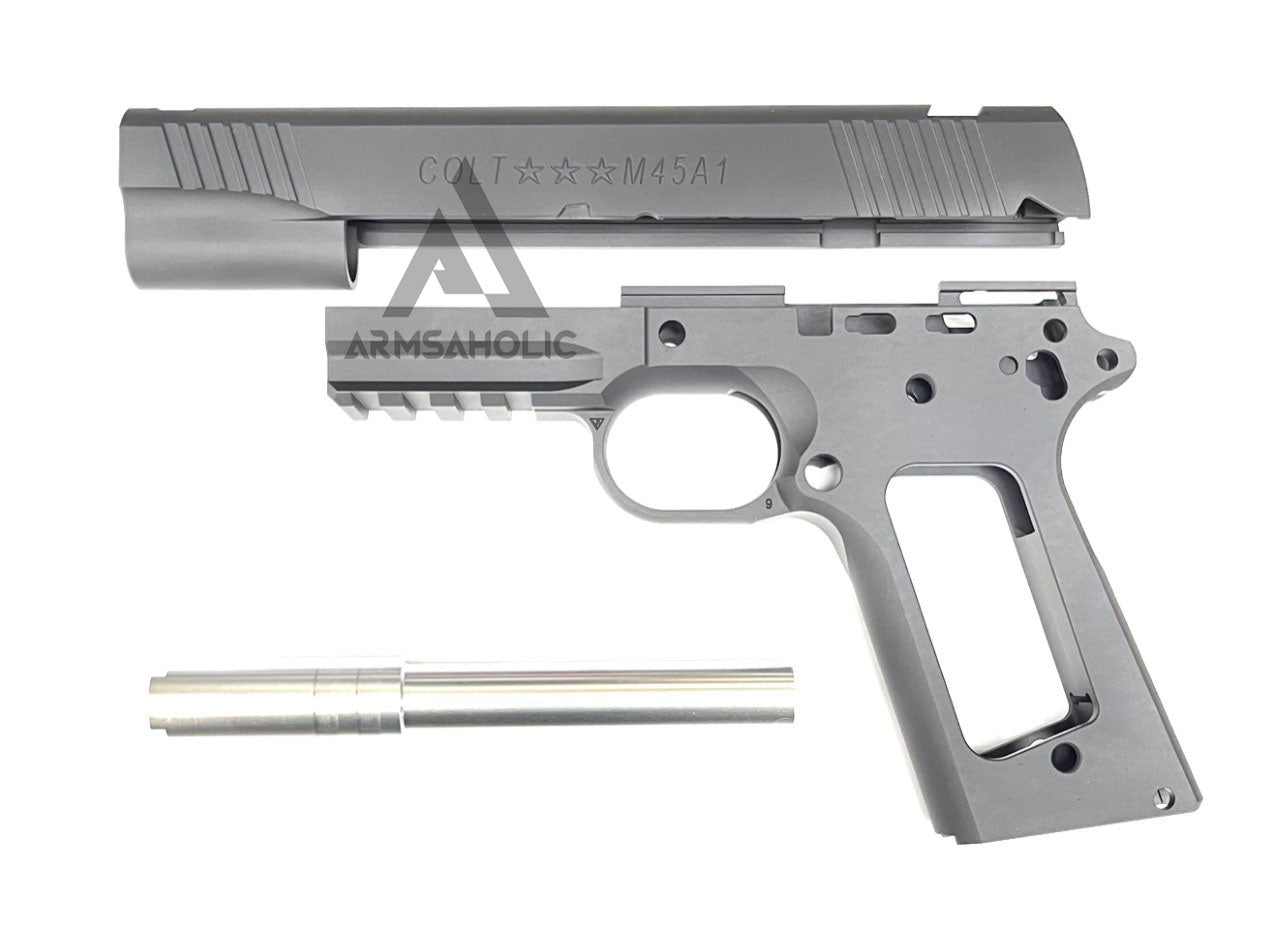 NOVA COLT M45A1 アルミCNC レイルドフレーム 東京マルイ M1911シリーズ対応 店頭でパーツ仮組み使用品 Bomber CNC Aluminum USMC M45A1 CQBP Slide \u0026 Frame set for