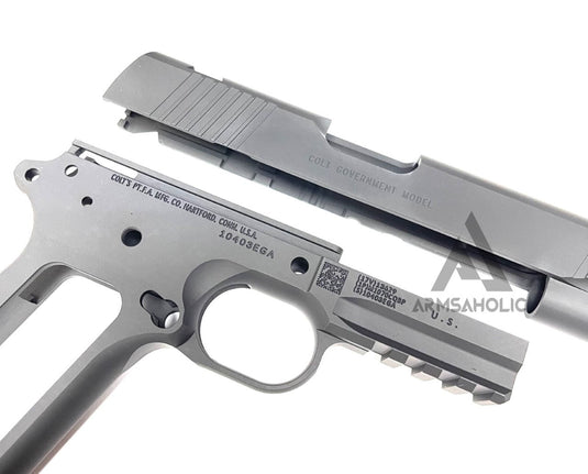 NOVA CNC Aluminum USMC M45A1 CQBP Slide & Frame Set For MARUI Airsoft M45A1 GBB Series - Black
