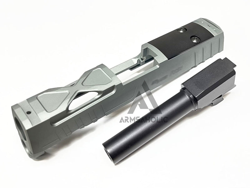 Load image into Gallery viewer, NOVA CNC Aluminum P320 XCarry Spectre Slide Set For Umarex SIG M18 GBB Series - Titanium grey