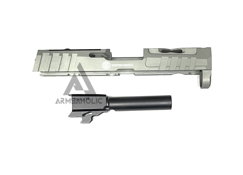 Load image into Gallery viewer, NOVA CNC Aluminum P320 XCarry Spectre Slide Set For Umarex SIG M18 GBB Series - Titanium grey