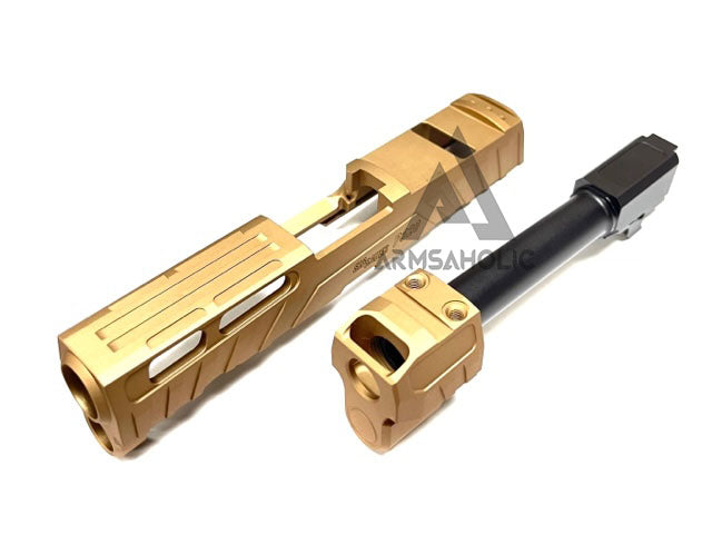 Load image into Gallery viewer, NOVA CNC Aluminum P320 Spectre Comp Slide Set For SIG AIR M17/ M18 GBB Series - Tan