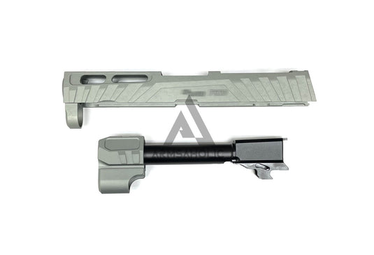 NOVA CNC Aluminum P320 Spectre Comp Slide Set For SIG AIR M17/ M18 GBB Series - Grey