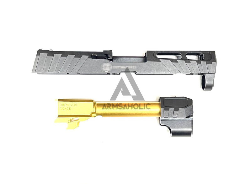 Load image into Gallery viewer, NOVA CNC Aluminum P320 Spectre Comp Slide Set For SIG AIR M17/ M18 GBB Series - Black