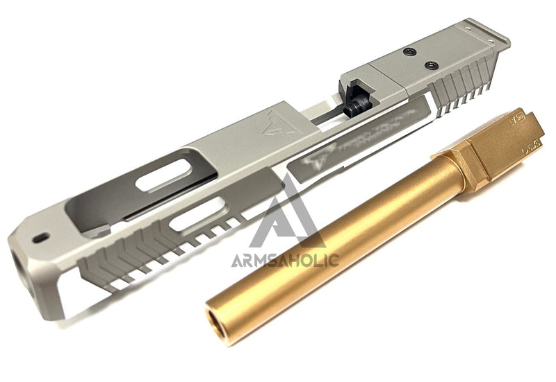 Load image into Gallery viewer, Nova - T-Style 34 MOS RMR CNC Aluminum Slide Set for Marui G17/34 GBB Tactical Shiny Silver