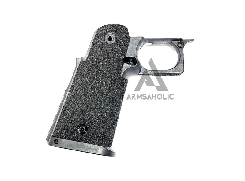 Load image into Gallery viewer, ArmsAholic Custom S-style Block Barrel JW3 Style Stipple Lower Frame 02 For Marui HI-CAPA Airsoft GBB Black
