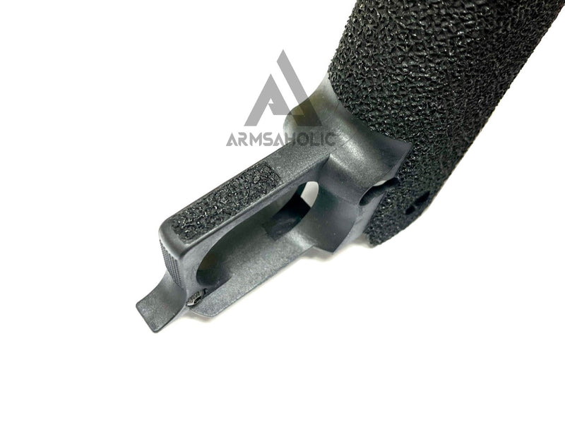 Load image into Gallery viewer, ArmsAholic Custom S-style Block Barrel JW3 Style Stipple Lower Frame 02 For Marui HI-CAPA Airsoft GBB Black