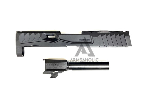 NOVA CNC Aluminum P320 NOS Reptile Cut Slide Set For Umarex SIG M18 GBB Series - Black