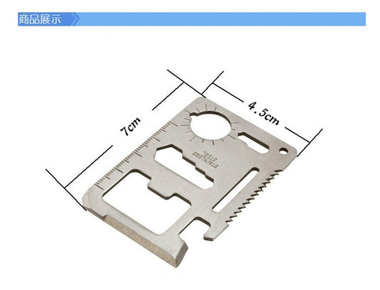 11-IN-1 Multi Function Survival Card Tool Outdoor Camping Hiking Emergency Gear