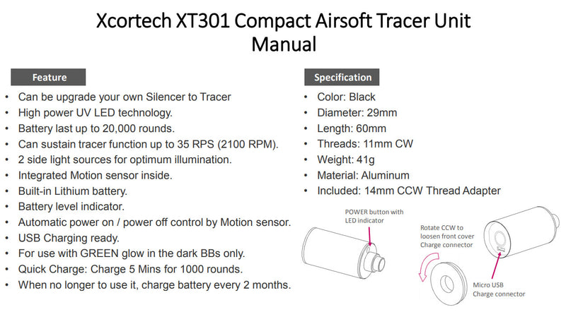 Load image into Gallery viewer, Xcortech XT301 6mm BB Compact Tracer Unit 11mm CW & 14mm CCW Adaptor Duplicate