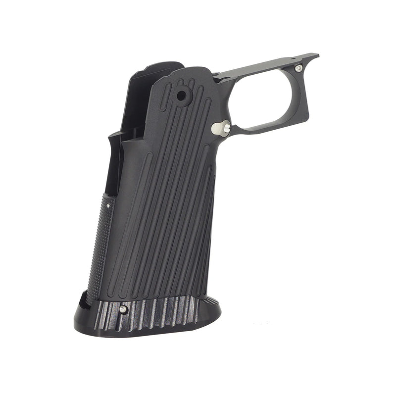 Load image into Gallery viewer, 5KU CNC Aluminum Grip Type.2 for Marui Hi-Capa GBB Airsoft - Black (5KU-GB-490-BK)
