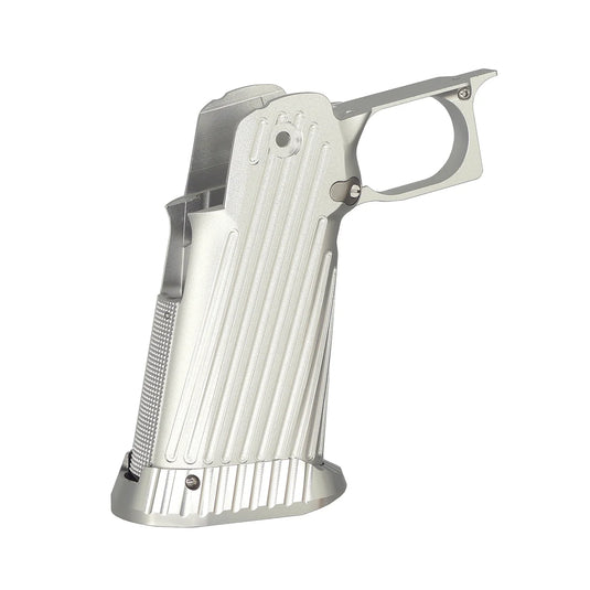 5KU Poignée CNC Aluminium Type.2 pour Marui Hi-Capa GBB Airsoft - Argent (5KU-GB-490-S)