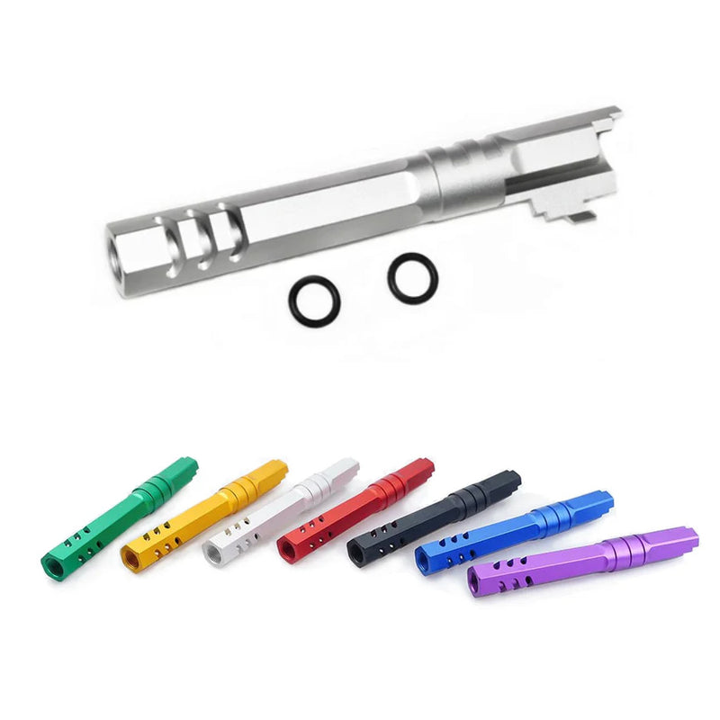 Load image into Gallery viewer, 5KU 5.1 Inch Aluminum Hex Threaded Outer Barrel for Marui Hi-Capa Airsoft #GB-548
