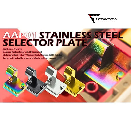 CowCow AAP01 Stainless Steel Selector Plate (Black, Silver, Rainbow & Gold)