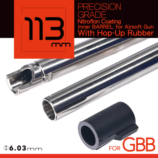 UNICORN Nitroflon Coating 6.03MM Ultimate Precision 113mm Inner Barrel For GBB