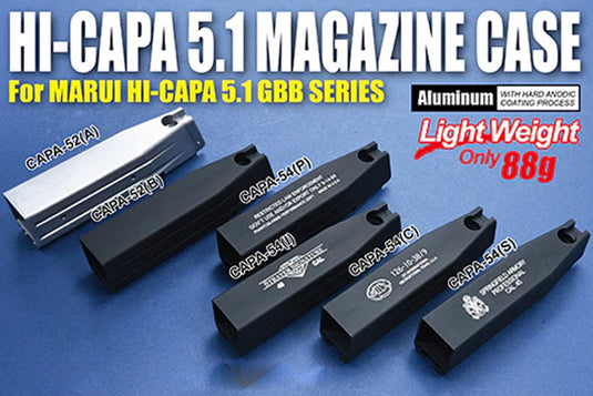 Guarder Aluminum Magazine Case for MARUI HI-CAPA 5.1 (No Marking/Alum. Color)