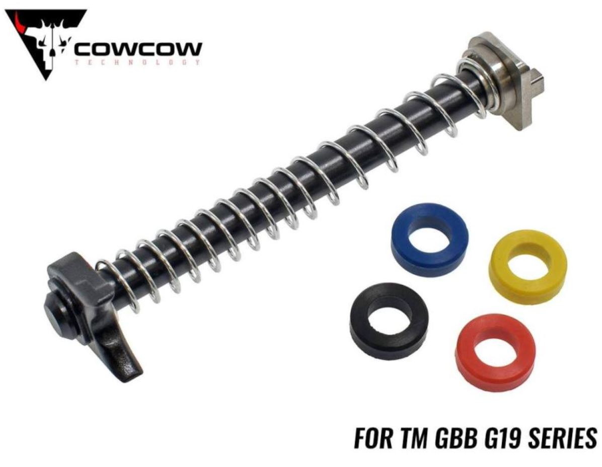 COWCOW Stainless Steel Recoil Spring Guide Rod Set for G19 - Black #CCT-TMG-022