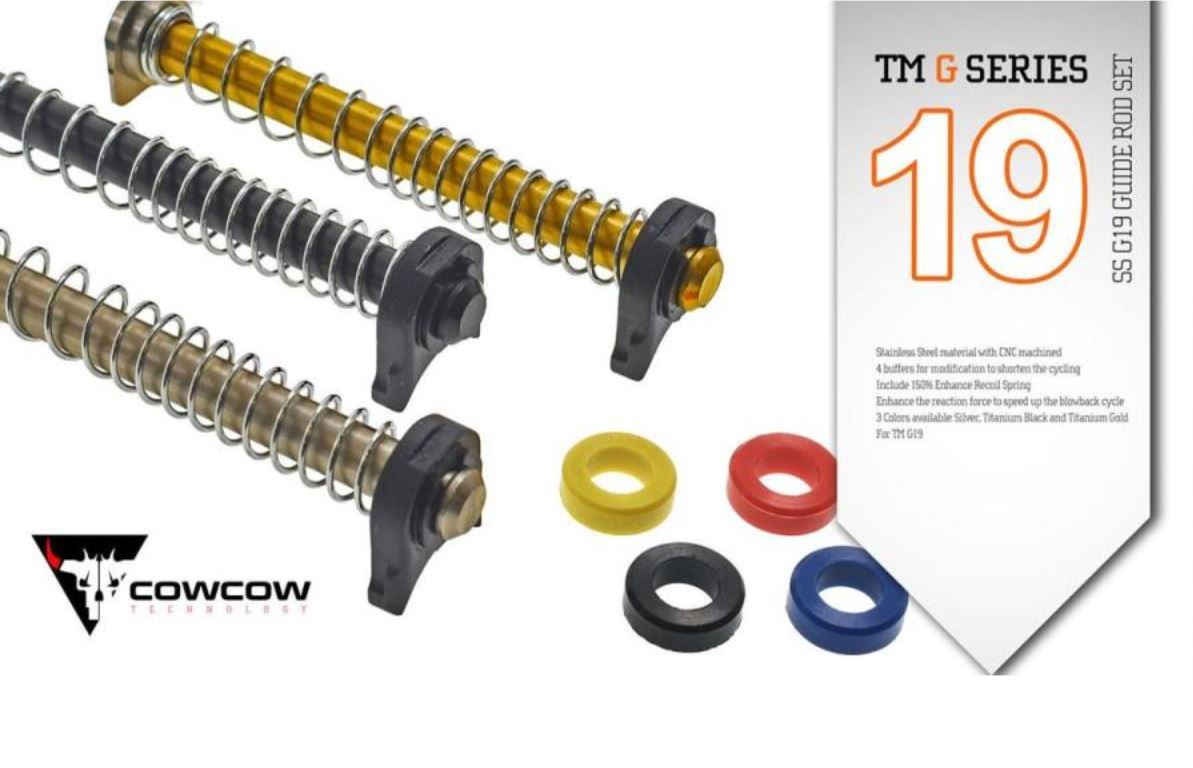 COWCOW Stainless Steel Recoil Spring Guide Rod Set for G19 #CCT-TMG-022