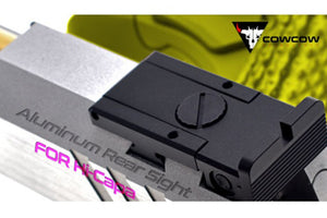 COWCOW Steel Rear Sight Screw & Spring Set For HI-CAPA #CCT-TMHC-125 Black