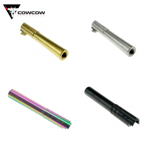 CowCow OB1  Stainless Steel Threaded Outer Barrel for Marui Hi-Capa 5.1 (.40 / .45 Marking) (4 colors)