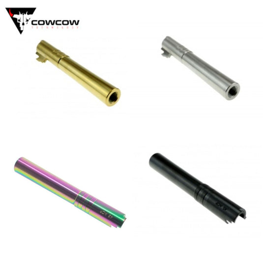 CowCow OB1  Stainless Steel Threaded Outer Barrel for Marui Hi-Capa 5.1 (.40 / .45 Marking) (4 colors)