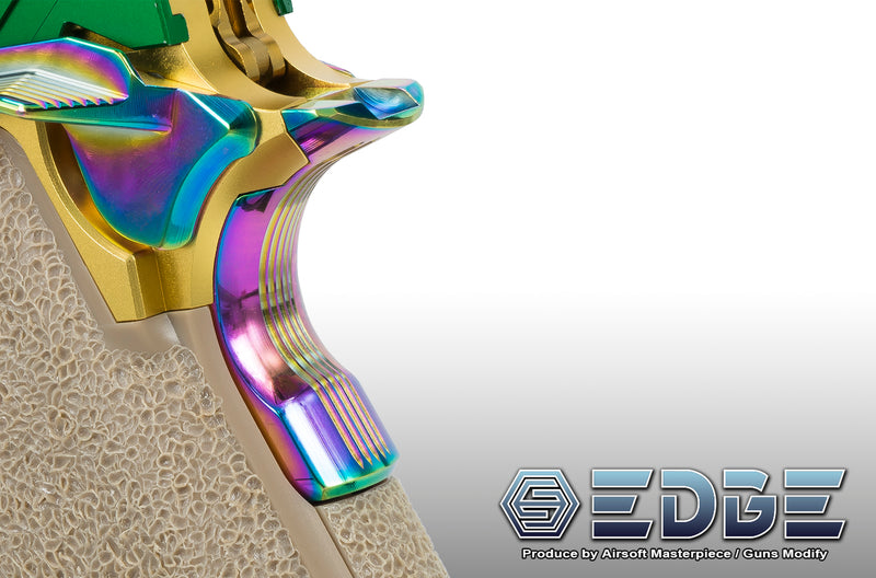 Load image into Gallery viewer, EDGE Custom “DIOMEDEA” Stainless Steel Grip Safety for Hi-CAPA - Rainbow
