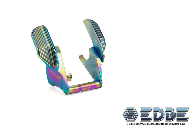 Load image into Gallery viewer, EDGE Custom “ALBATROSS” Stainless Steel Ambi Thumb Safeties for Hi-CAPA - Rainbow
