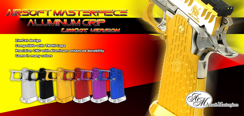 Load image into Gallery viewer, Airsoft Masterpiece Aluminum Grip for Hi-CAPA (Type 13 / LIMCAT) #G-13-BK
