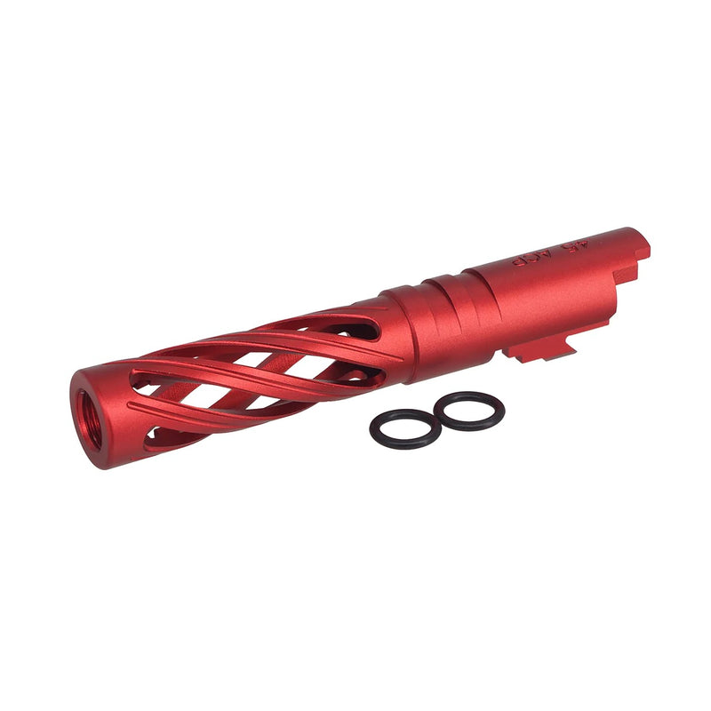 Load image into Gallery viewer, 5KU 4.3 Inch Aluminum Hollow Outer Barrel for Marui Hi-Capa-RED #5KU-GB-558-RD
