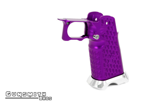Gunsmith Bros Aluminum Grip Type 02 for Hi-CAPA (Staccato) - Purple #GB-G-02-PU