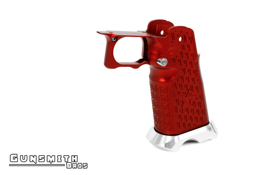 Gunsmith Bros Aluminum Grip Type 02 for Hi-CAPA (Staccato) - Red #GB-G-02-RD