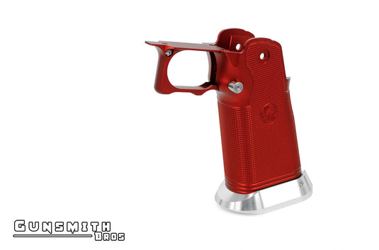 Gunsmith Bros Aluminum Grip for Hi-CAPA Type 04 (LimCat) - Red #GB-G-04-RD