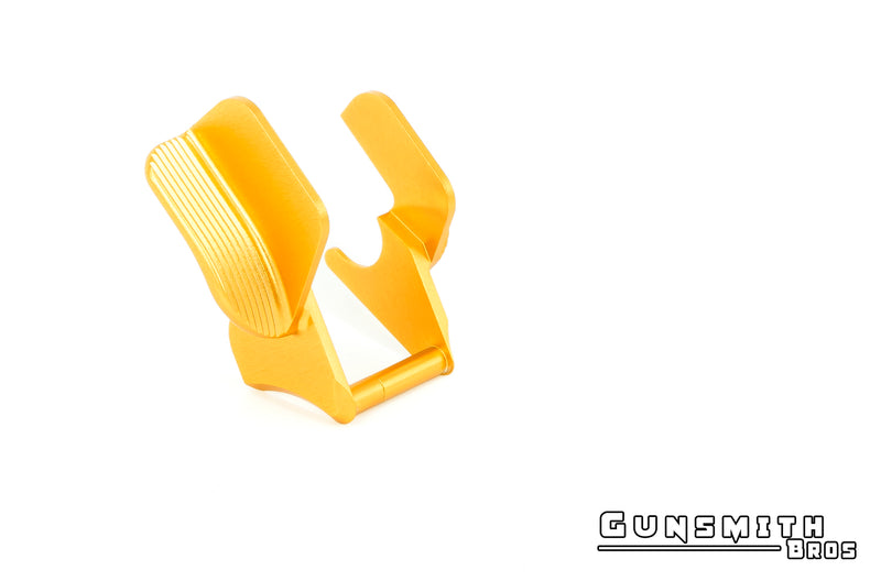 Load image into Gallery viewer, Gunsmith Bros Aluminum Hi-CAPA Thumb Safeties V.1 #GB-HCATS01 GOLD
