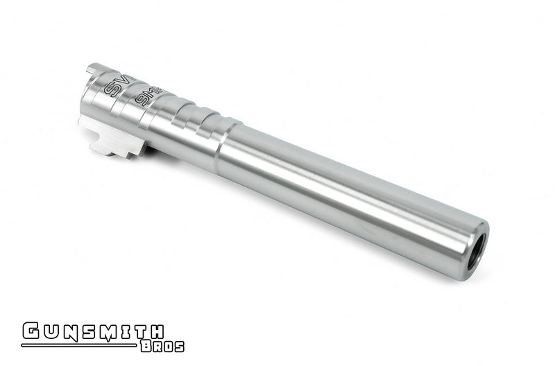 Load image into Gallery viewer, Gunsmith Bros Infinity SVP Steel 5.1 Outer Barrel for HI-CAPA 5.1 - Silver #GB-OBSVP51-SL
