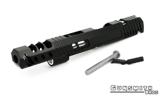 Gunsmith Bros TT Sand V Open Slide Kit for Hi-CAPA - Black