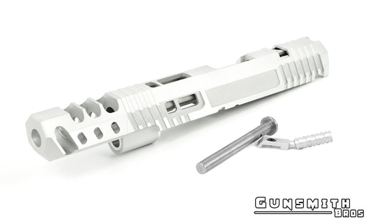 Gunsmith Bros TT Sand V Open Slide Kit for Hi-CAPA - Silver 