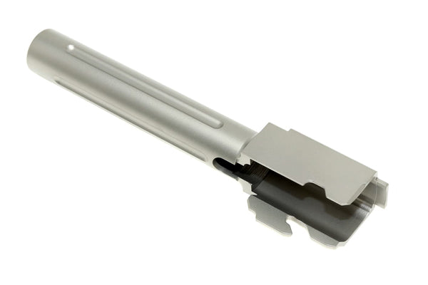 Load image into Gallery viewer, Guns Modify CNC SF Stainless Steel Fluted Barrel for Tokyo Marui G17/18C - Silver #GM0426
