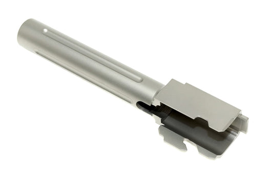 Guns Modify CNC SF Stainless Steel Fluted Barrel for Tokyo Marui G17/18C - Silver